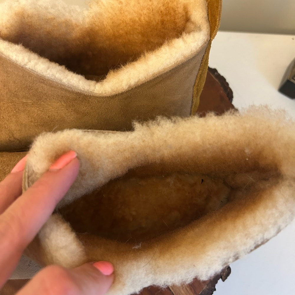 LL Bean Womens‎ Wicked Good Slippers Size 6-7Classic Brown Shearling Lined Shoes - Picture 8 of 12